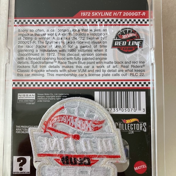 Hot Wheels Red Line Club Exclusive 1972 Skyline H/T 2000GT-R - Picture 6 of 6